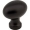 Jeffrey Alexander 1-3/16" Overall Length Matte Black Football Bordeaux Cabinet Knob 3990-BLK - alternate 1